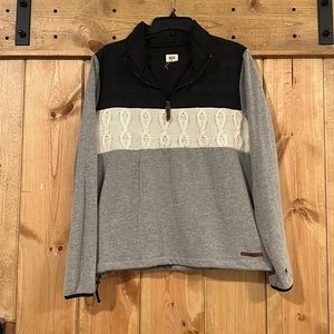 BKE Quarter Zip Pieced pullover